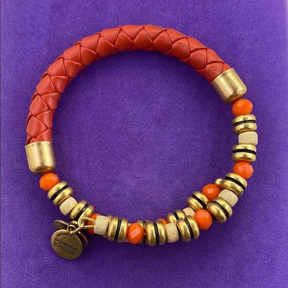 💛 Vintage 66 Alex And Ani Orange and Gold Bracelet - Picture 1 of 6